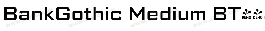 BankGothic Medium BT字体转换